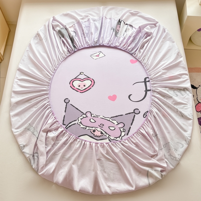 91家纺网 家纺一手货源 找家纺 博雅 2026新款三丽欧大版全棉纯棉单床笠床笠单件 全棉大版-晚安库洛米