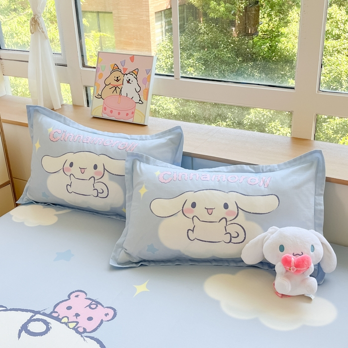 91家纺网 家纺一手货源 找家纺 博雅 2026新款三丽欧大版全棉纯棉单床笠床笠单件 全棉大版-云朵玉桂狗