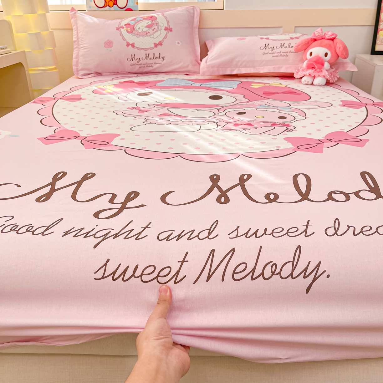 91家纺网 家纺一手货源 找家纺 博雅 2026新款三丽欧大版全棉纯棉单床笠床笠单件 小花美乐蒂