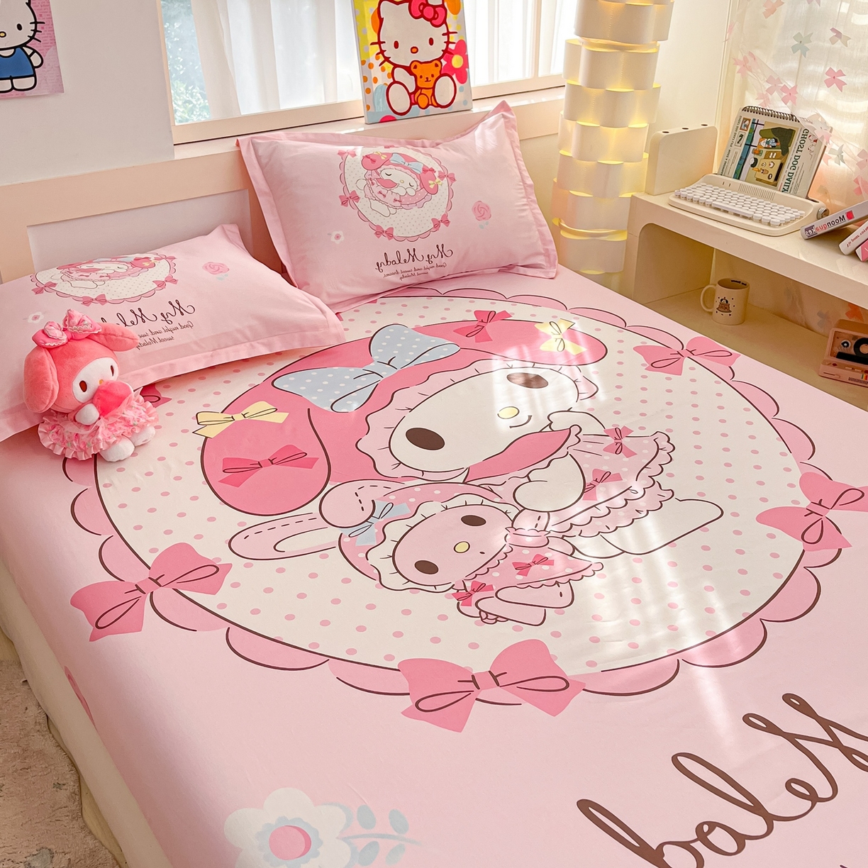 91家纺网 家纺一手货源 找家纺 博雅 2026新款三丽欧大版全棉纯棉单床笠床笠单件 小花美乐蒂