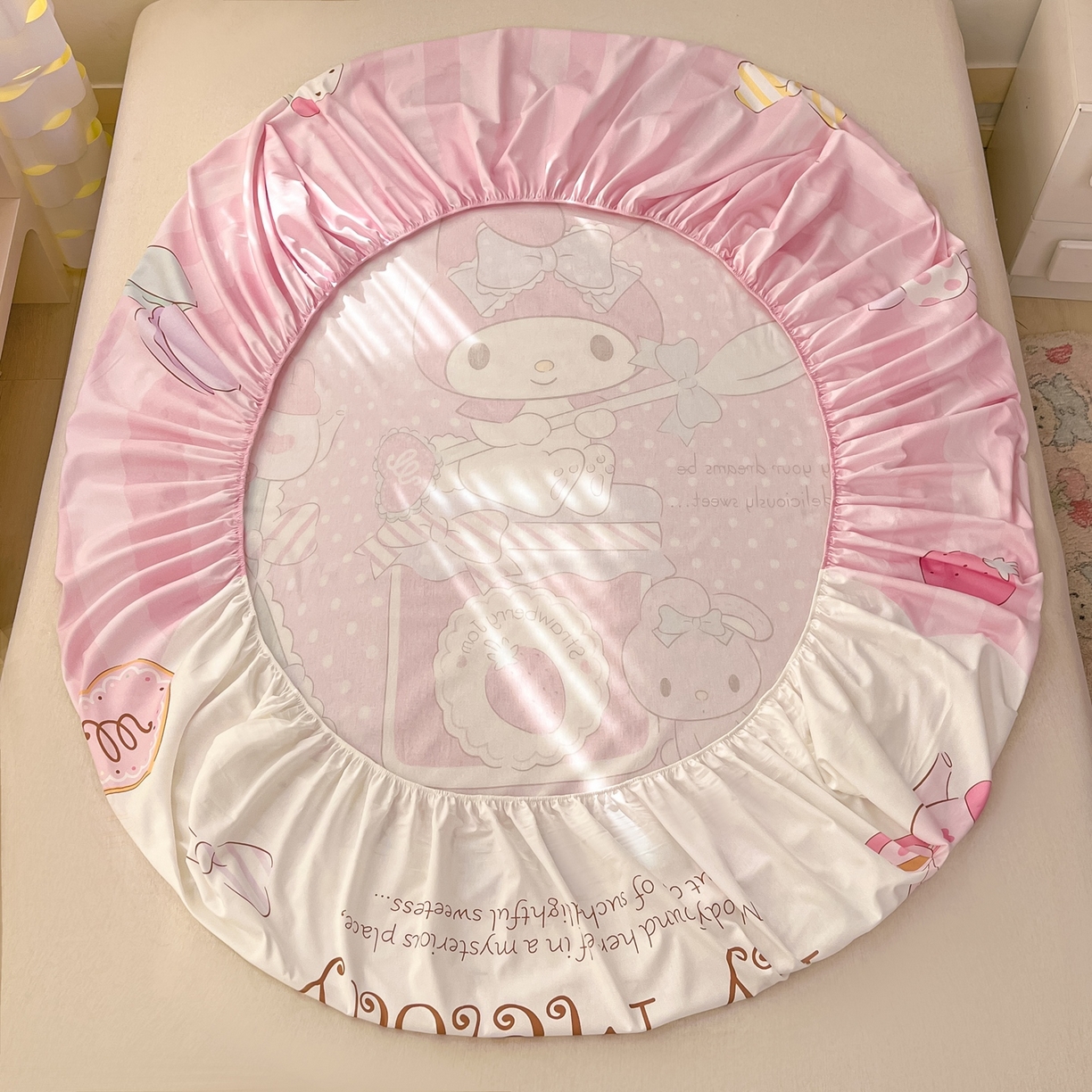 91家纺网 家纺一手货源 找家纺 博雅 2026新款三丽欧大版全棉纯棉单床笠床笠单件 音乐美乐蒂