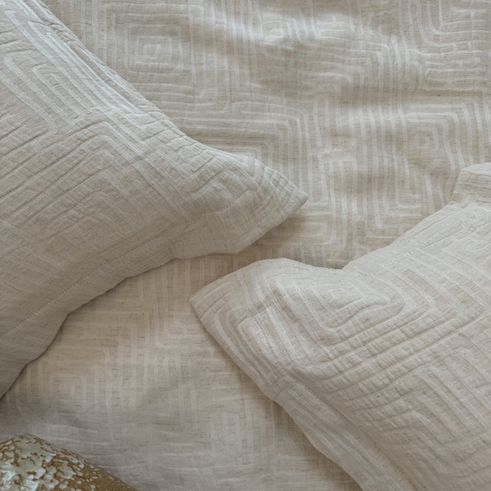 91家纺网 家纺一手货源 找家纺 （总）双层纱家居 2025新款AB版A版棉麻B版棉麻双层纱棉麻四件套20%麻-凯撒