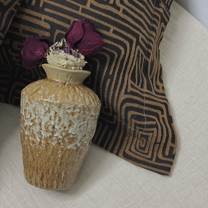 91家纺网 家纺一手货源 找家纺 双层纱家居 2025新款AB版A版棉麻B版棉麻双层纱棉麻四件套20%麻-凯撒 凯撒-黑金色