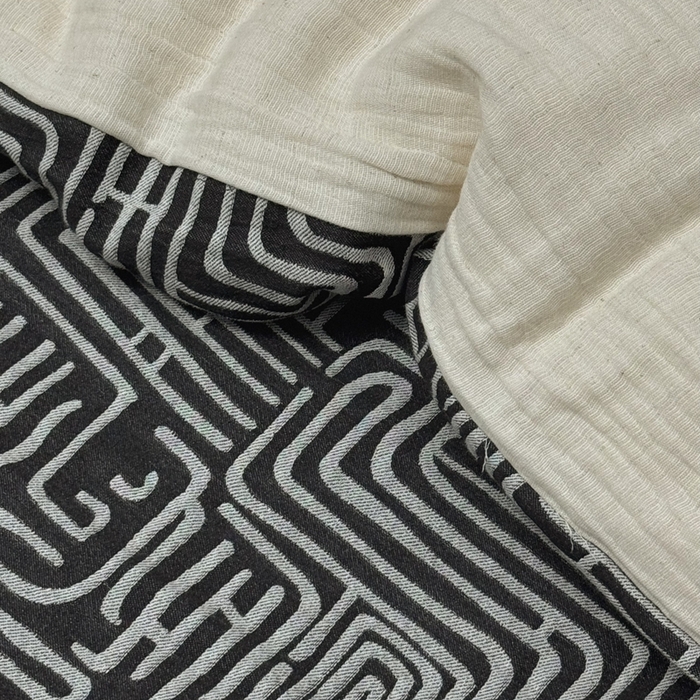 91家纺网 家纺一手货源 找家纺 双层纱家居 2025新款AB版A版棉麻B版棉麻双层纱棉麻四件套20%麻-凯撒 凯撒-熊猫色