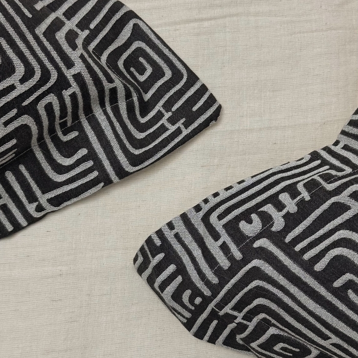 91家纺网 家纺一手货源 找家纺 双层纱家居 2025新款AB版A版棉麻B版棉麻双层纱棉麻四件套20%麻-凯撒 凯撒-熊猫色