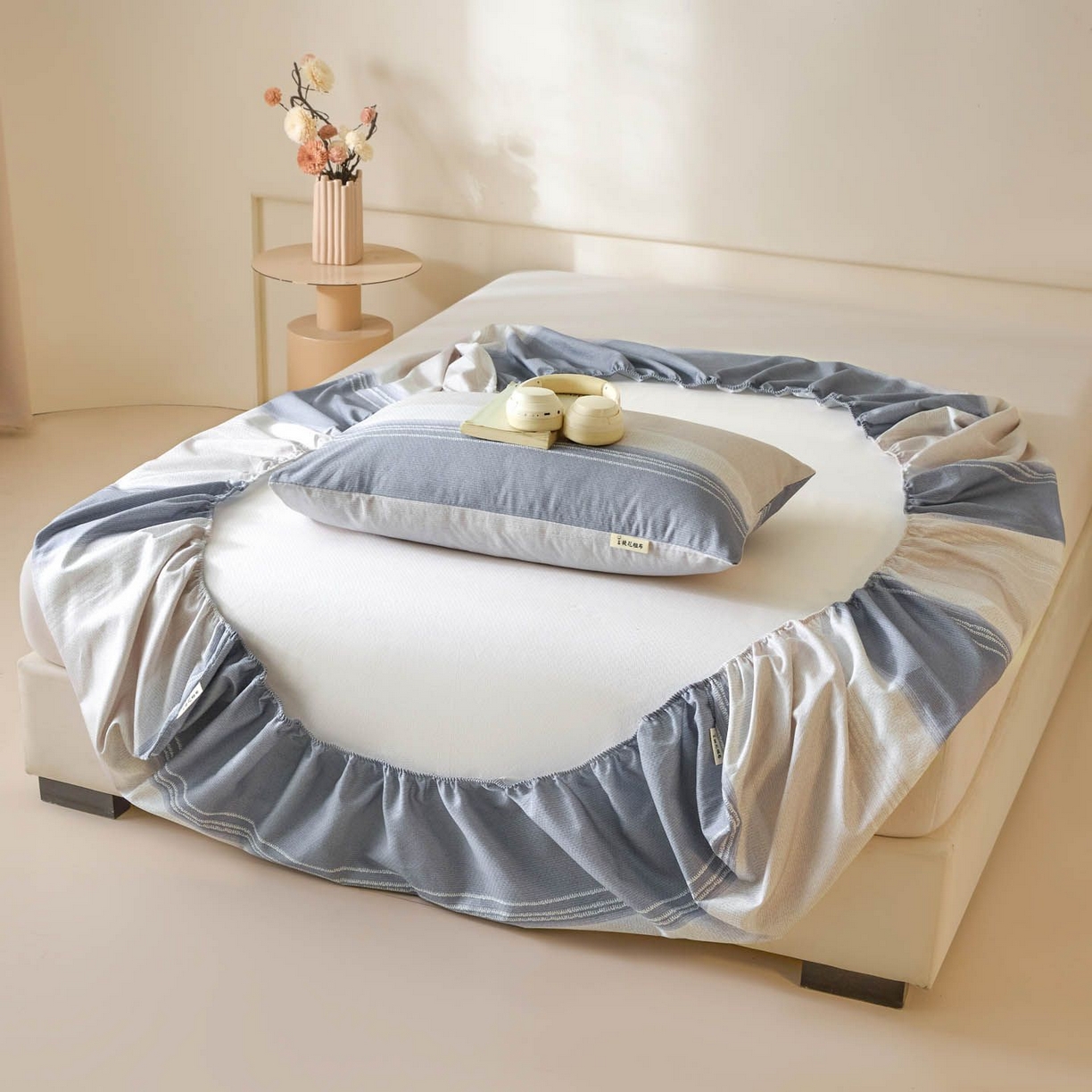 91家纺网 家纺一手货源 找家纺 （总）涵宸家纺 2026新款全棉提花老粗布-单枕套