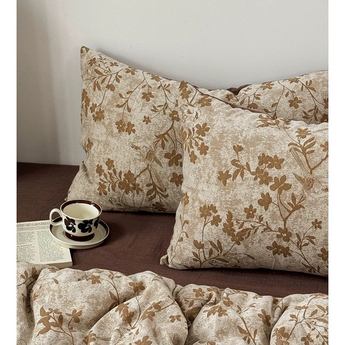 91家纺网 家纺一手货源 找家纺 （总）双层纱家居 2025新款AB版A版棉麻B版全棉色织提花双层纱四件套