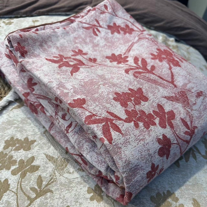 91家纺网 家纺一手货源 找家纺 （总）双层纱家居 2025新款AB版A版棉麻B版全棉色织提花双层纱四件套