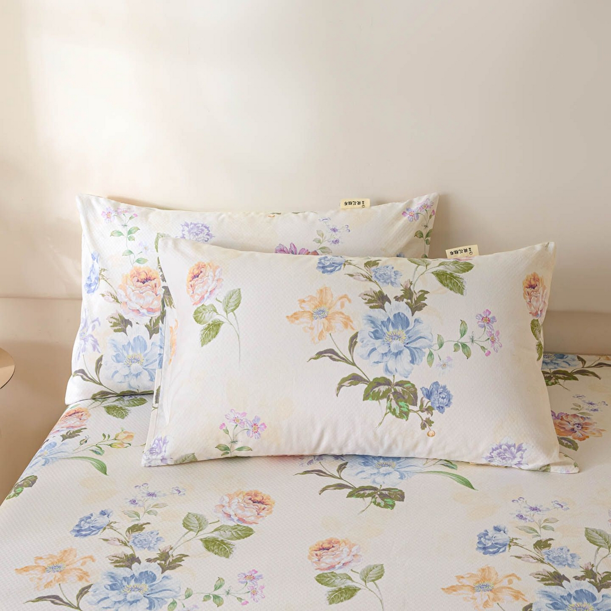91家纺网 家纺一手货源 找家纺 涵宸家纺 2026新款全棉提花老粗布-单枕套 枕套-彩花语