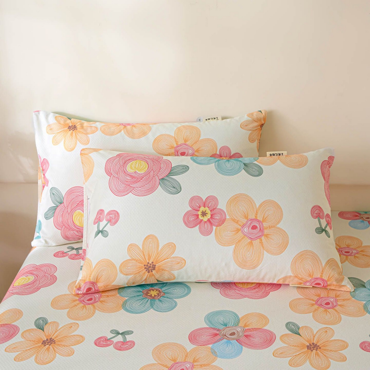 91家纺网 家纺一手货源 找家纺 涵宸家纺 2026新款全棉提花老粗布-单枕套 枕套-甜樱记