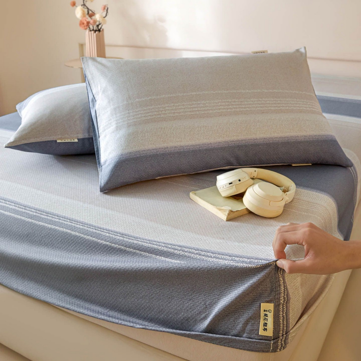 91家纺网 家纺一手货源 找家纺 涵宸家纺 2026新款全棉提花老粗布-单枕套 枕套-北欧风光