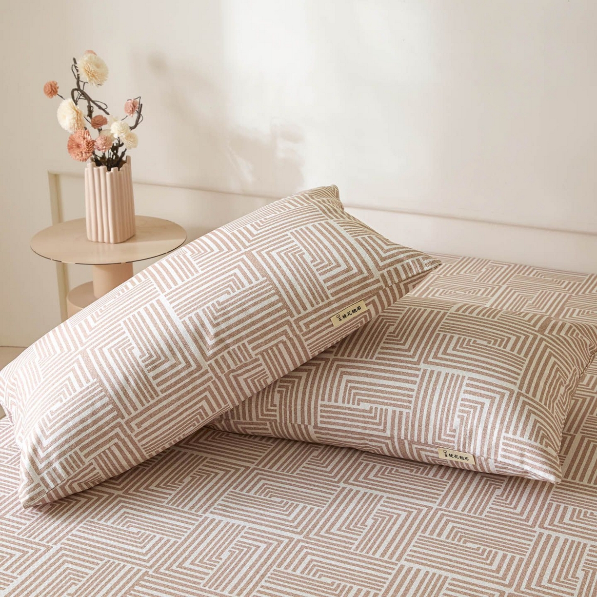 91家纺网 家纺一手货源 找家纺 涵宸家纺 2026新款全棉提花老粗布-单枕套 枕套-格序