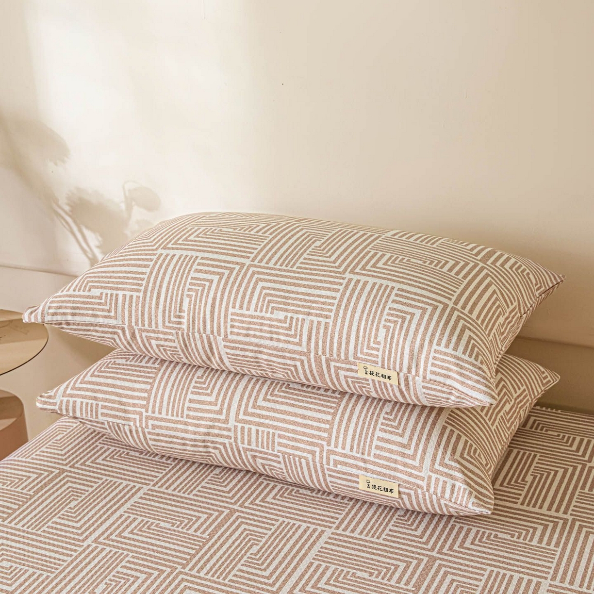 91家纺网 家纺一手货源 找家纺 涵宸家纺 2026新款全棉提花老粗布-单枕套 枕套-格序