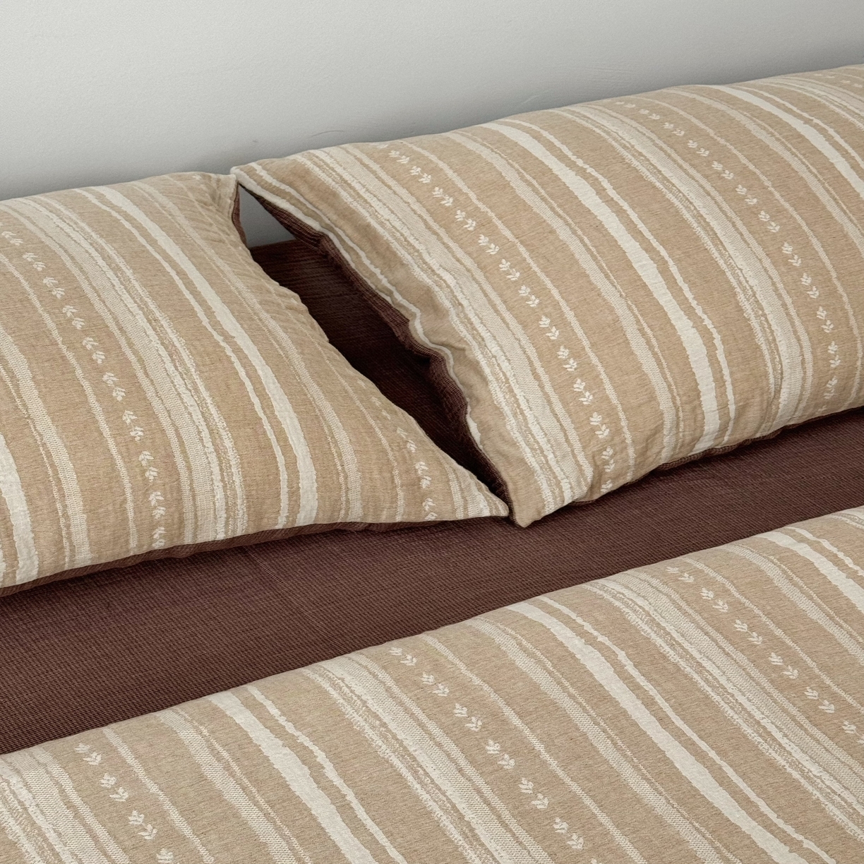 91家纺网 家纺一手货源 找家纺 （总）双层纱家居 2025新款AB版A版棉麻B版全棉纯棉色织双层纱棉麻四件套20%麻-忘川