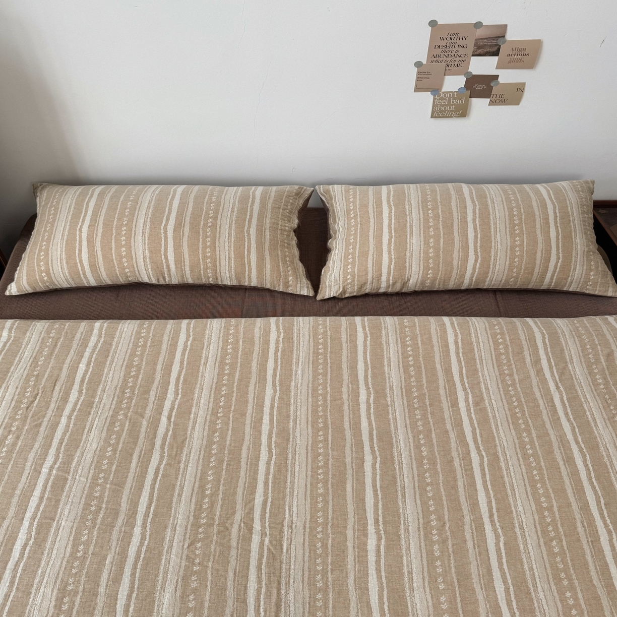 91家纺网 家纺一手货源 找家纺 （总）双层纱家居 2025新款AB版A版棉麻B版全棉纯棉色织双层纱棉麻四件套20%麻-忘川