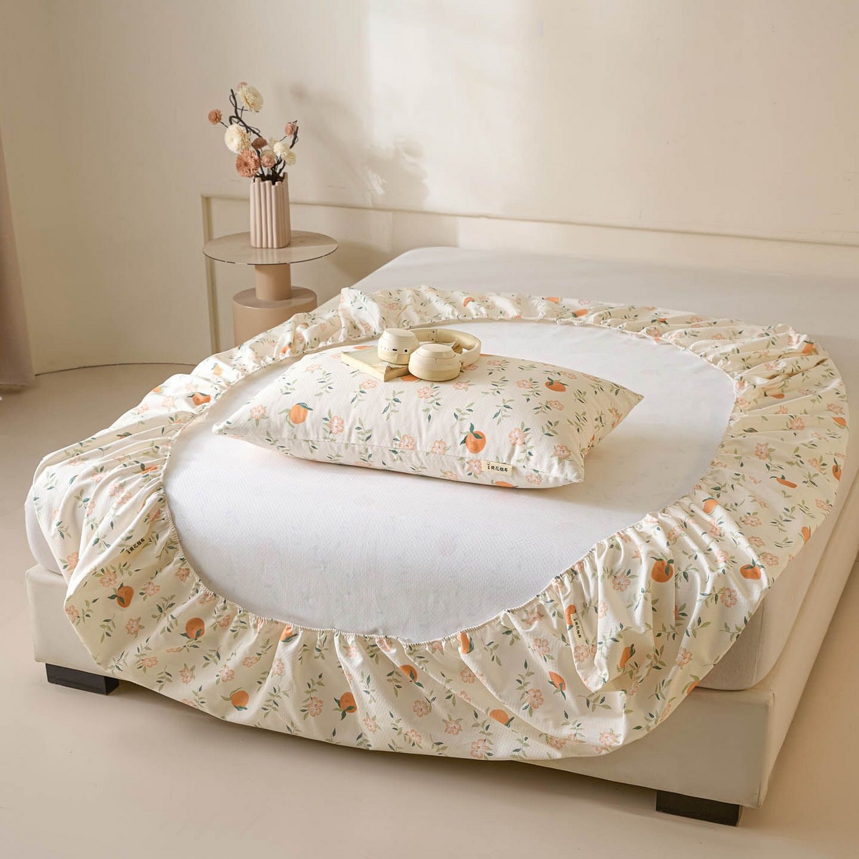 91家纺网 家纺一手货源 找家纺 涵宸家纺 2026新款全棉提花老粗布-单枕套 枕套-桔趣