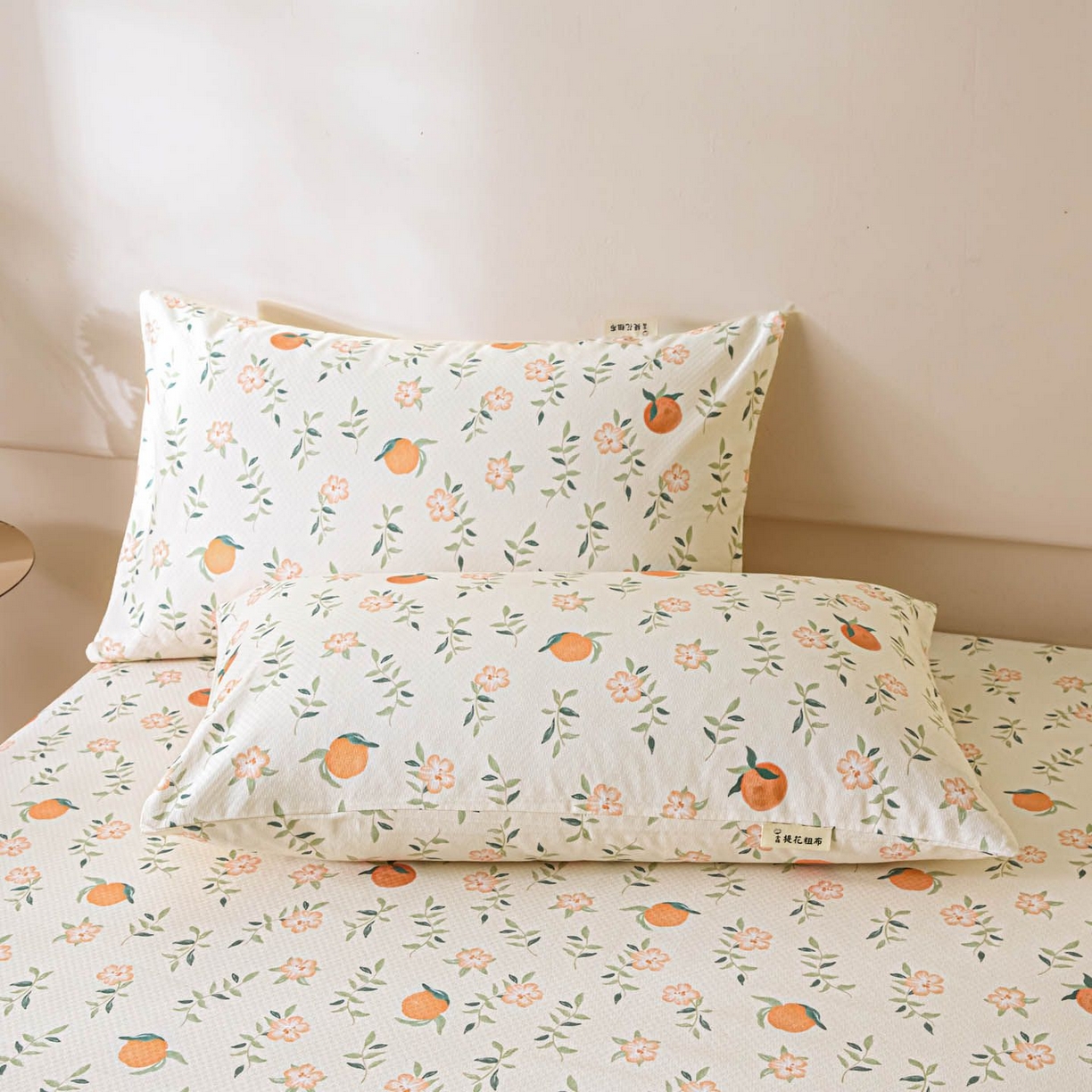 91家纺网 家纺一手货源 找家纺 涵宸家纺 2026新款全棉提花老粗布-单枕套 枕套-桔趣