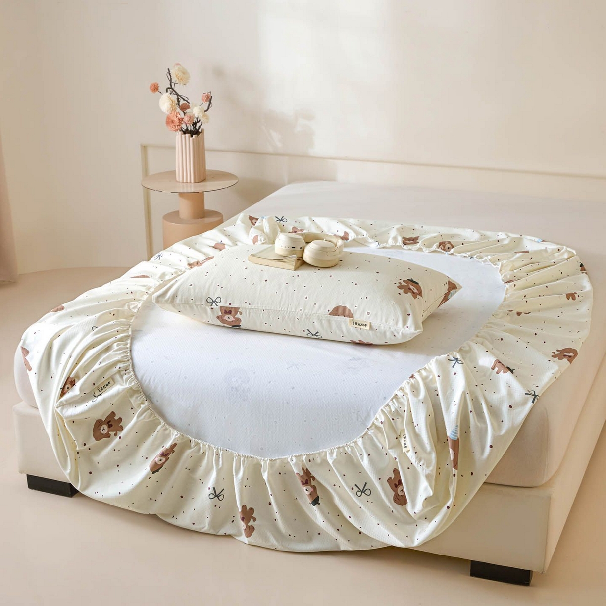 91家纺网 家纺一手货源 找家纺 涵宸家纺 2026新款全棉提花老粗布-单枕套 枕套-萌犬礼