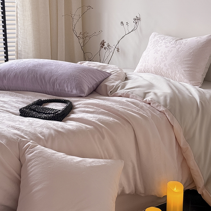 91家纺网 家纺一手货源 找家纺 Mr.pig猪先生水洗棉 2026新款简约全棉四件套系列（展示价格为控价，实际价格请联系客服） 梦想月季优雅粉