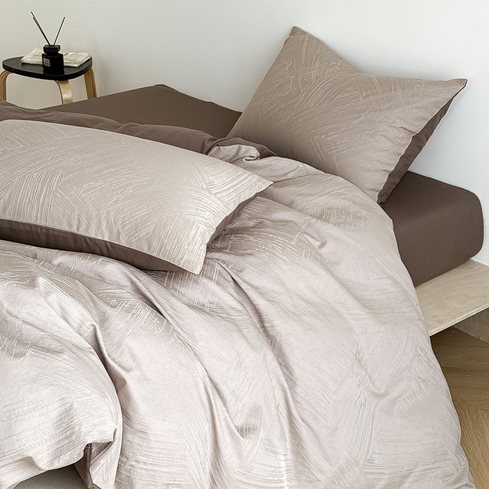 91家纺网 家纺一手货源 找家纺 Mr.pig猪先生水洗棉 2026新款简约全棉四件套系列（展示价格为控价，实际价格请联系客服） 水墨气质灰