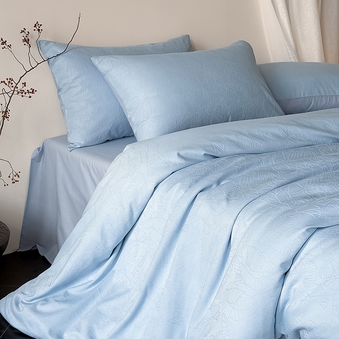 91家纺网 家纺一手货源 找家纺 Mr.pig猪先生水洗棉 2026新款简约全棉四件套系列（展示价格为控价，实际价格请联系客服） 简禾电光蓝