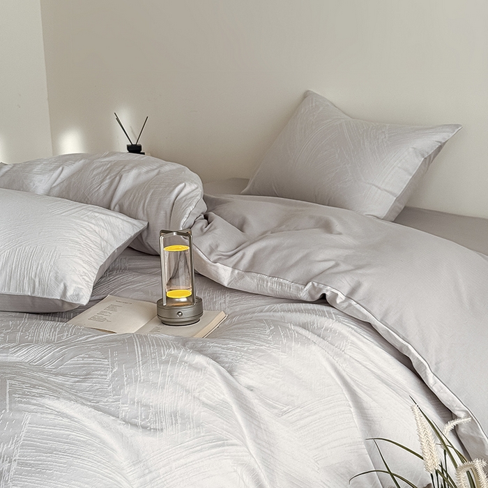 91家纺网 家纺一手货源 找家纺 Mr.pig猪先生水洗棉 2026新款简约全棉四件套系列（展示价格为控价，实际价格请联系客服） 水墨烟灰