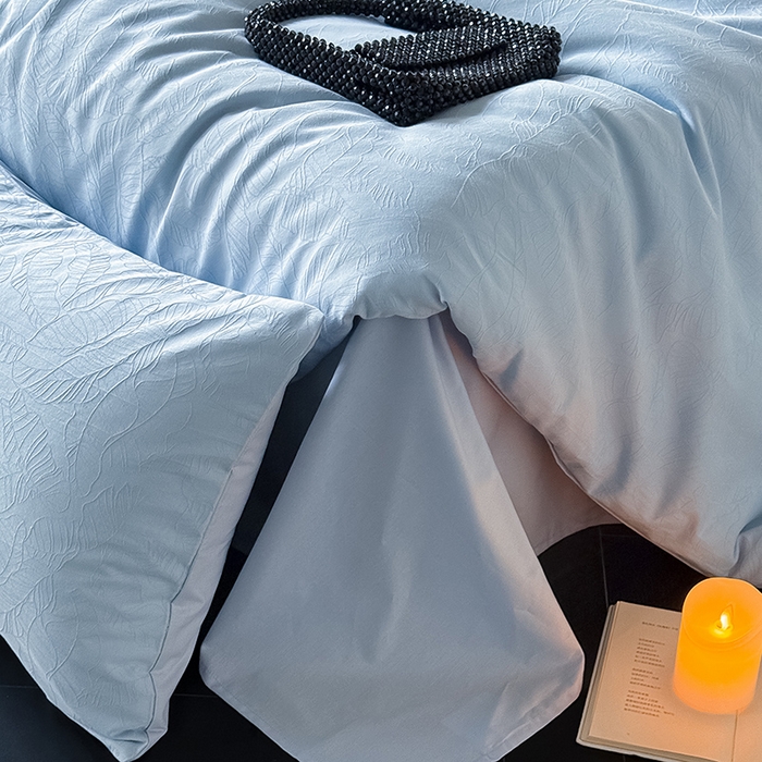 91家纺网 家纺一手货源 找家纺 Mr.pig猪先生水洗棉 2026新款简约全棉四件套系列（展示价格为控价，实际价格请联系客服） 简禾电光蓝