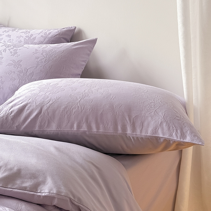 91家纺网 家纺一手货源 找家纺 Mr.pig猪先生水洗棉 2026新款简约全棉四件套系列（展示价格为控价，实际价格请联系客服） 梦想月季烟紫