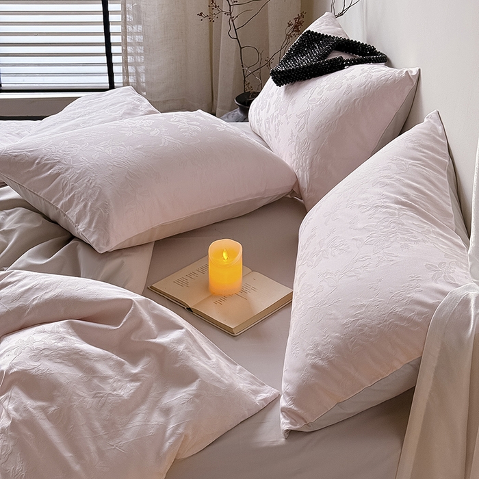 91家纺网 家纺一手货源 找家纺 Mr.pig猪先生水洗棉 2026新款简约全棉四件套系列（展示价格为控价，实际价格请联系客服） 梦想月季优雅粉