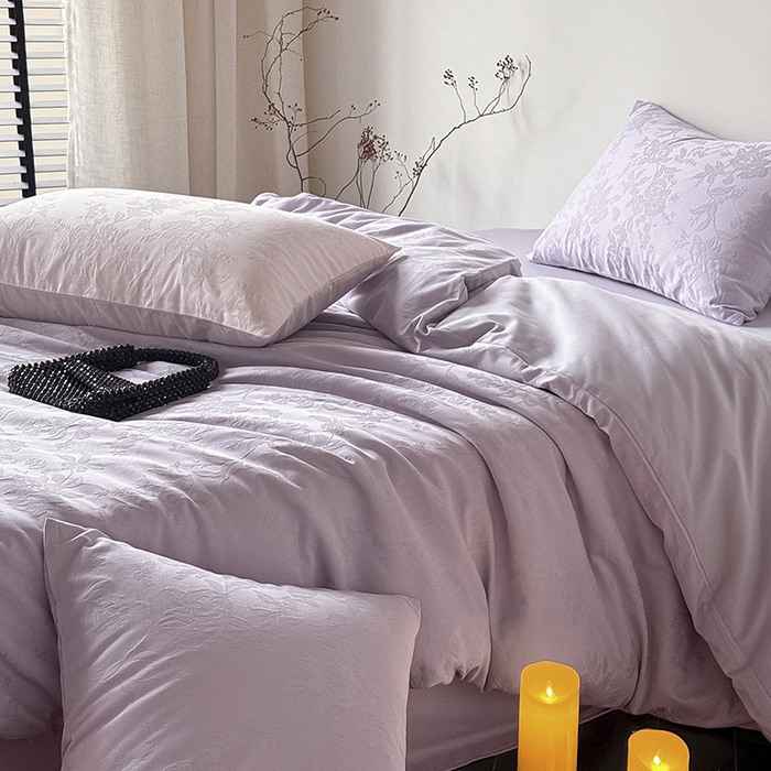 Mr.pig猪先生水洗棉 2026新款简约全棉四件套系列（展示价格为控价，实际价格请联系客服） 梦想月季烟紫