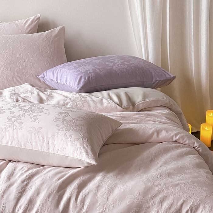 91家纺网 家纺一手货源 找家纺 Mr.pig猪先生水洗棉 2026新款简约全棉四件套系列（展示价格为控价，实际价格请联系客服） 梦想月季优雅粉