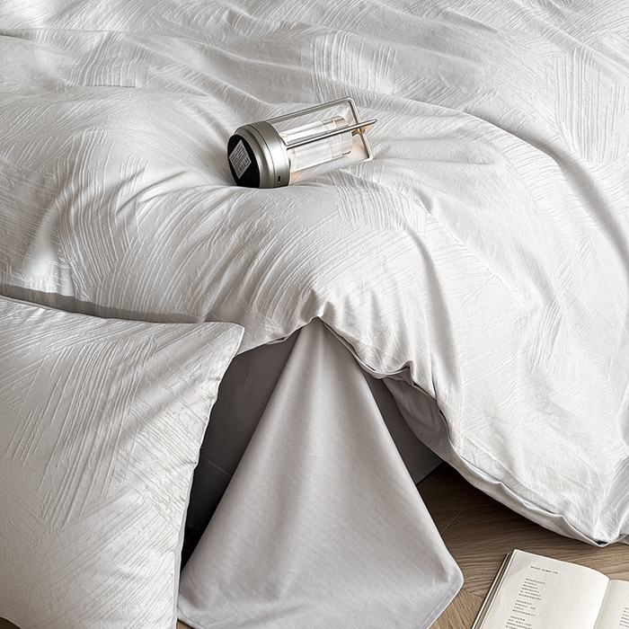 91家纺网 家纺一手货源 找家纺 Mr.pig猪先生水洗棉 2026新款简约全棉四件套系列（展示价格为控价，实际价格请联系客服） 水墨烟灰