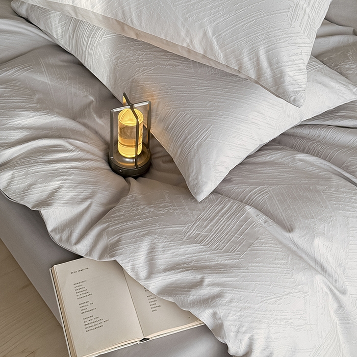 91家纺网 家纺一手货源 找家纺 Mr.pig猪先生水洗棉 2026新款简约全棉四件套系列（展示价格为控价，实际价格请联系客服） 水墨烟灰