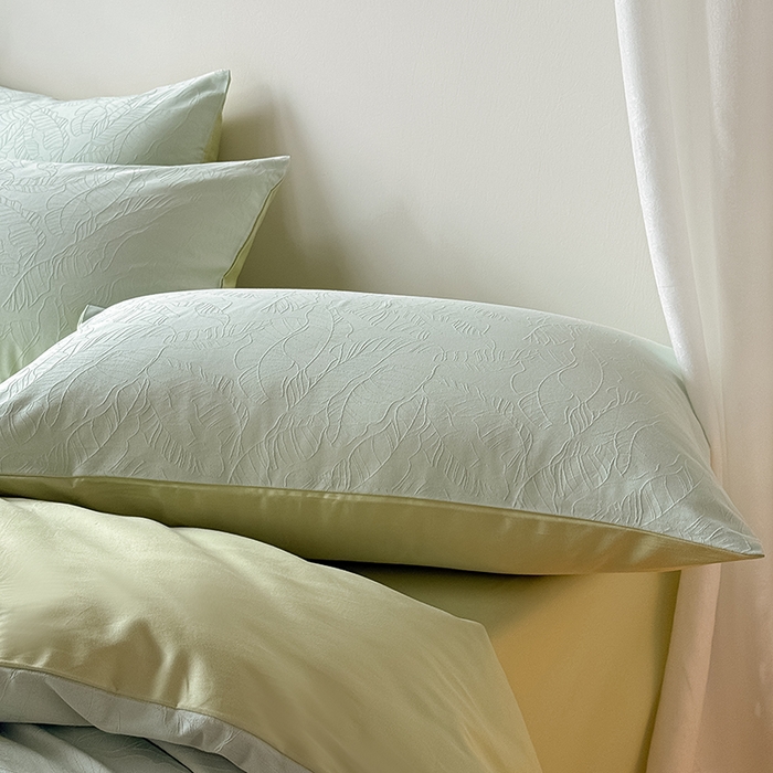 91家纺网 家纺一手货源 找家纺 Mr.pig猪先生水洗棉 2026新款简约全棉四件套系列（展示价格为控价，实际价格请联系客服） 简禾清水绿