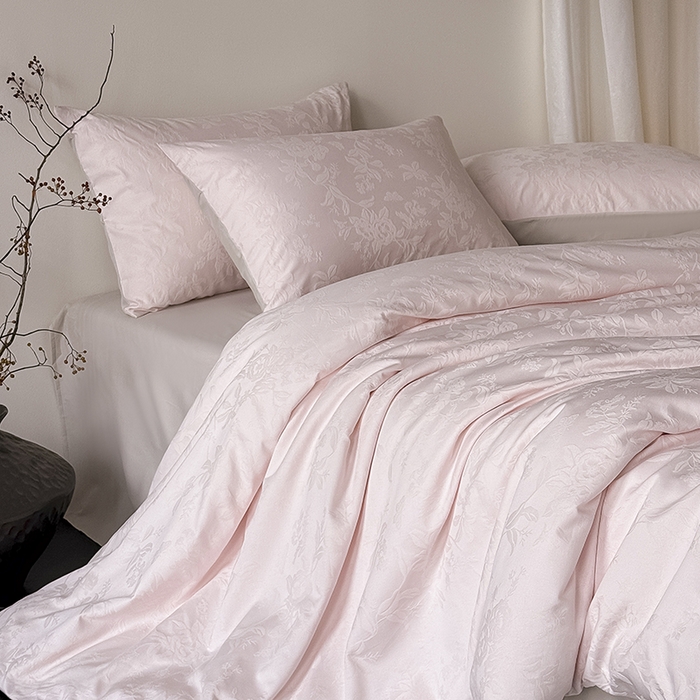 91家纺网 家纺一手货源 找家纺 Mr.pig猪先生水洗棉 2026新款简约全棉四件套系列（展示价格为控价，实际价格请联系客服） 梦想月季优雅粉