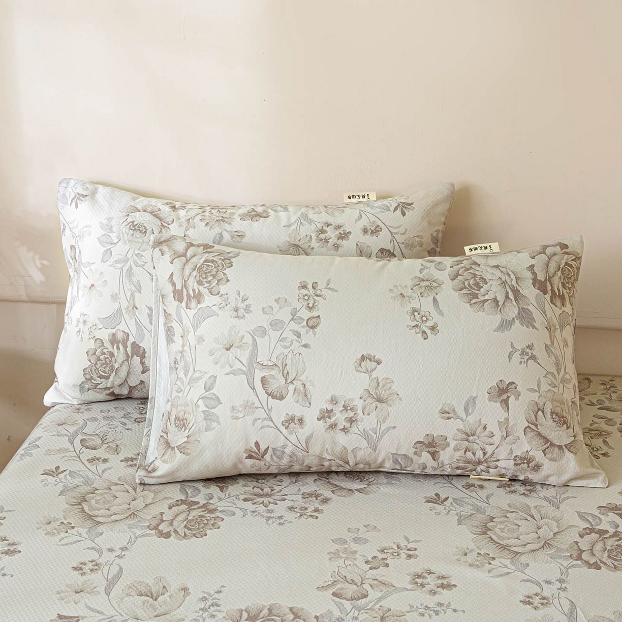 涵宸家纺 2026新款全棉提花老粗布-单枕套 枕套-挪威花园