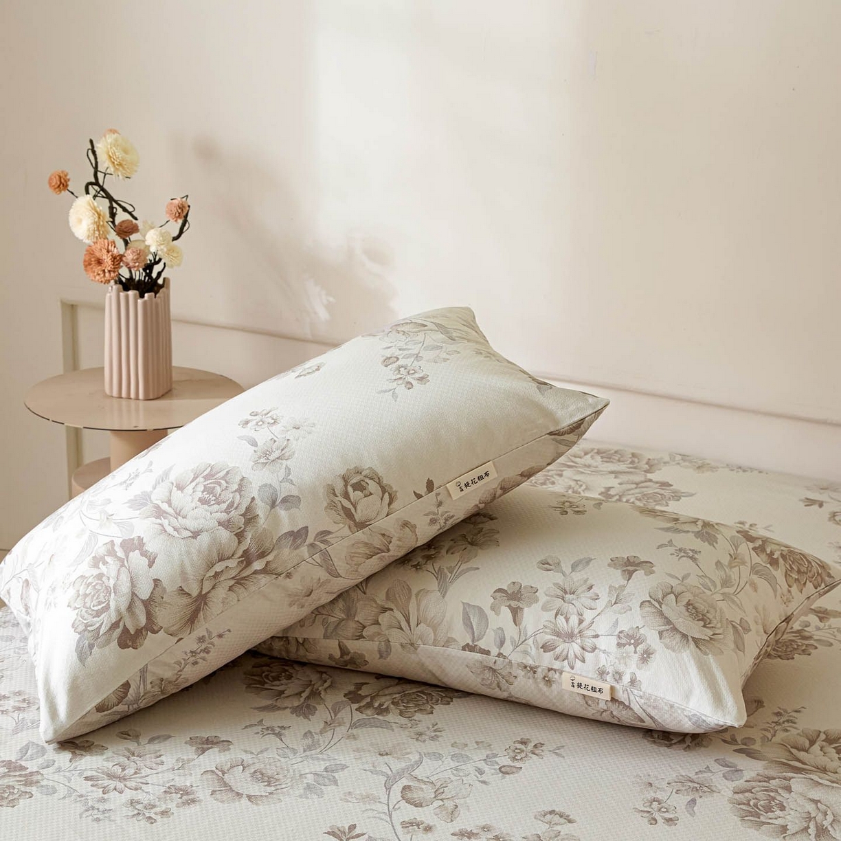 91家纺网 家纺一手货源 找家纺 涵宸家纺 2026新款全棉提花老粗布-单枕套 枕套-挪威花园