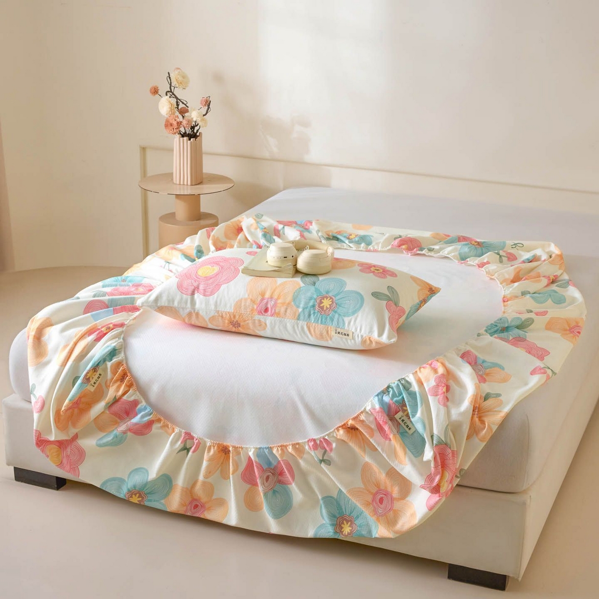 91家纺网 家纺一手货源 找家纺 涵宸家纺 2026新款全棉提花老粗布-单枕套 枕套-甜樱记