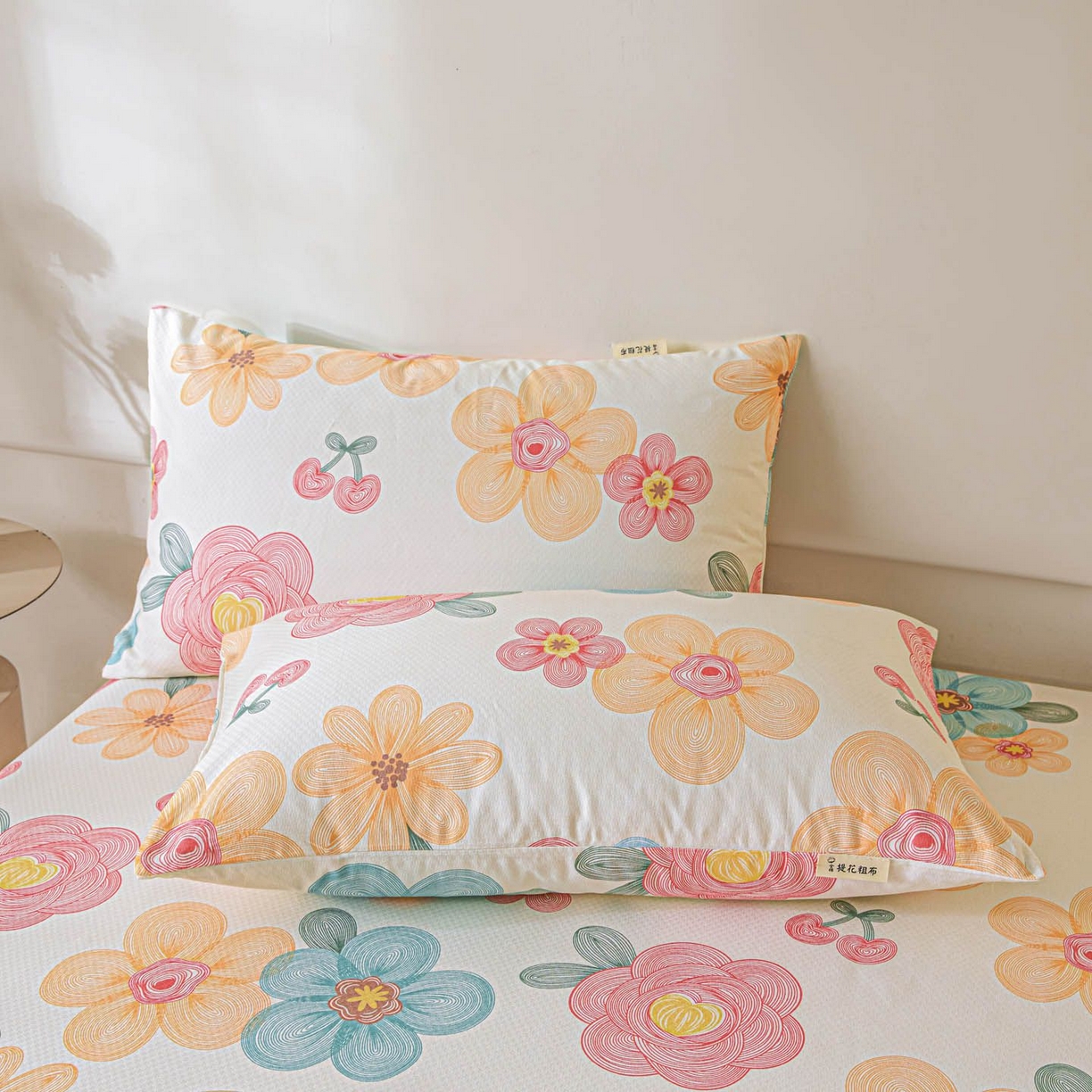 91家纺网 家纺一手货源 找家纺 涵宸家纺 2026新款全棉提花老粗布-单枕套 枕套-甜樱记