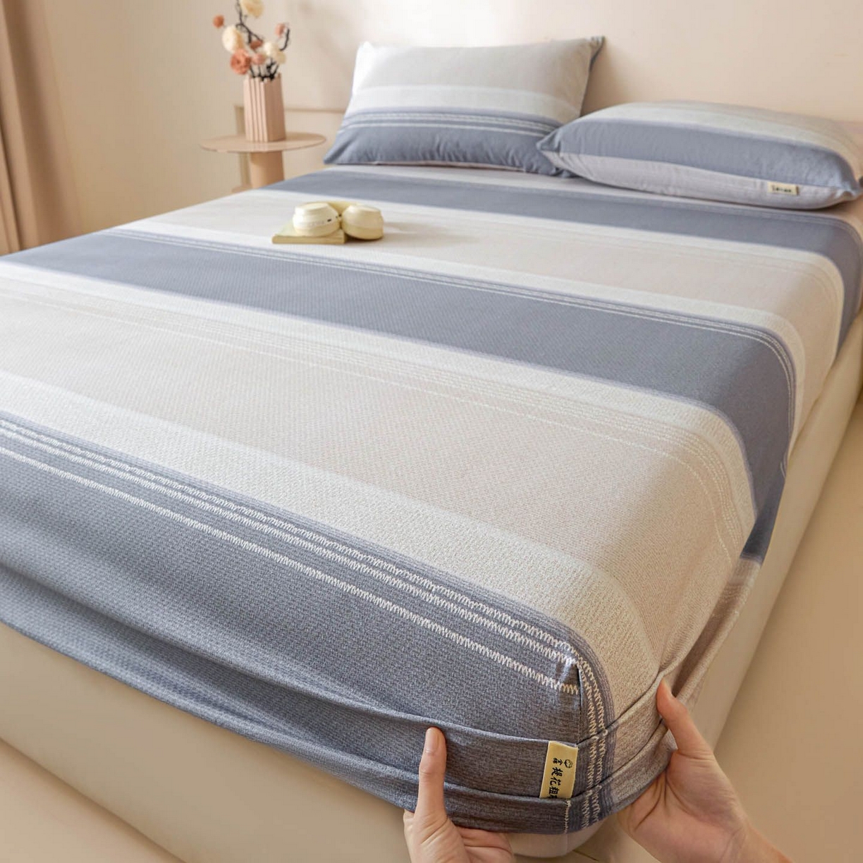 （总）涵宸家纺 2026新款全棉提花老粗布-单床笠