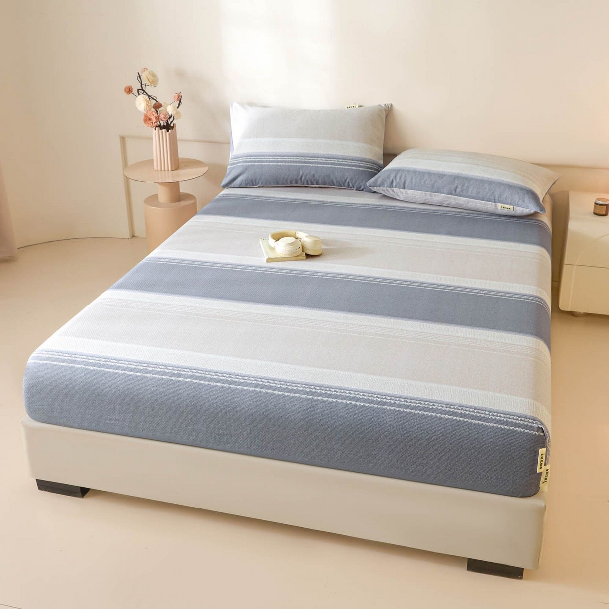 91家纺网 家纺一手货源 找家纺 （总）涵宸家纺 2026新款全棉提花老粗布-单床笠