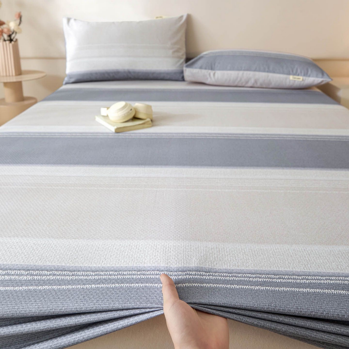 91家纺网 家纺一手货源 找家纺 （总）涵宸家纺 2026新款全棉提花老粗布-单床笠