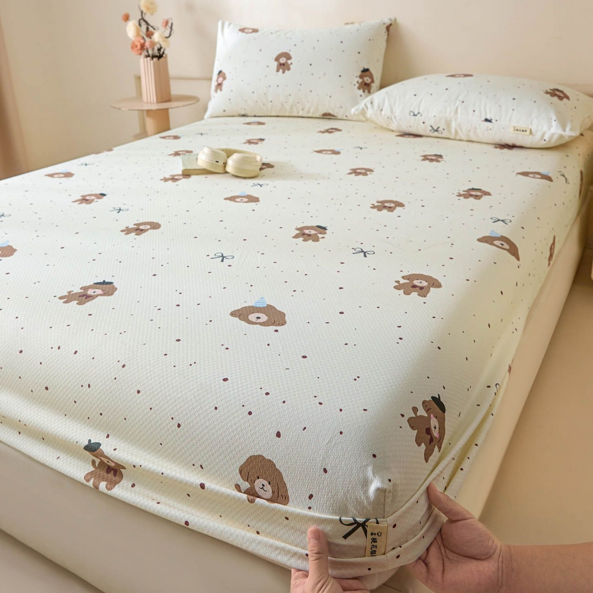 91家纺网 家纺一手货源 找家纺 （总）涵宸家纺 2026新款全棉提花老粗布-单床笠