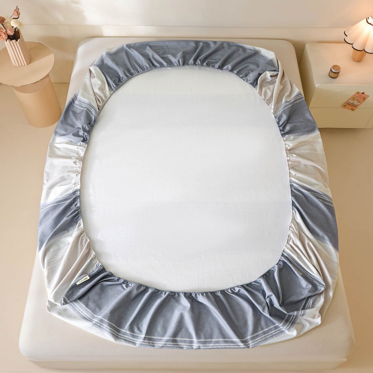 91家纺网 家纺一手货源 找家纺 涵宸家纺 2026新款全棉提花老粗布-单床笠 床笠-北欧风光