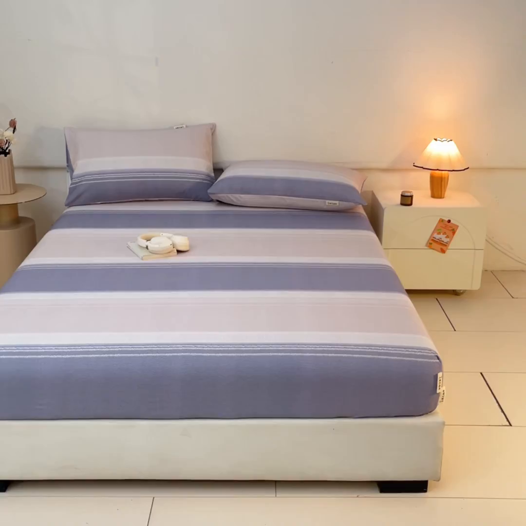 91家纺网 家纺一手货源 找家纺 涵宸家纺 2026新款全棉提花老粗布-单床笠 床笠-北欧风光