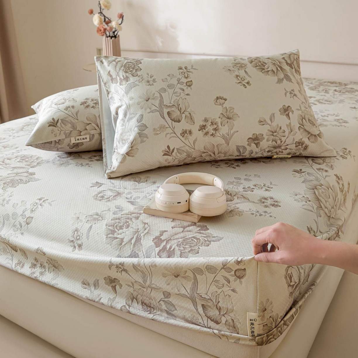 91家纺网 家纺一手货源 找家纺 涵宸家纺 2026新款全棉提花老粗布-单床笠 床笠-挪威花园