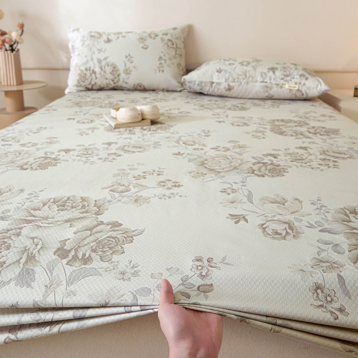 91家纺网 家纺一手货源 找家纺 涵宸家纺 2026新款全棉提花老粗布-单床笠 床笠-挪威花园