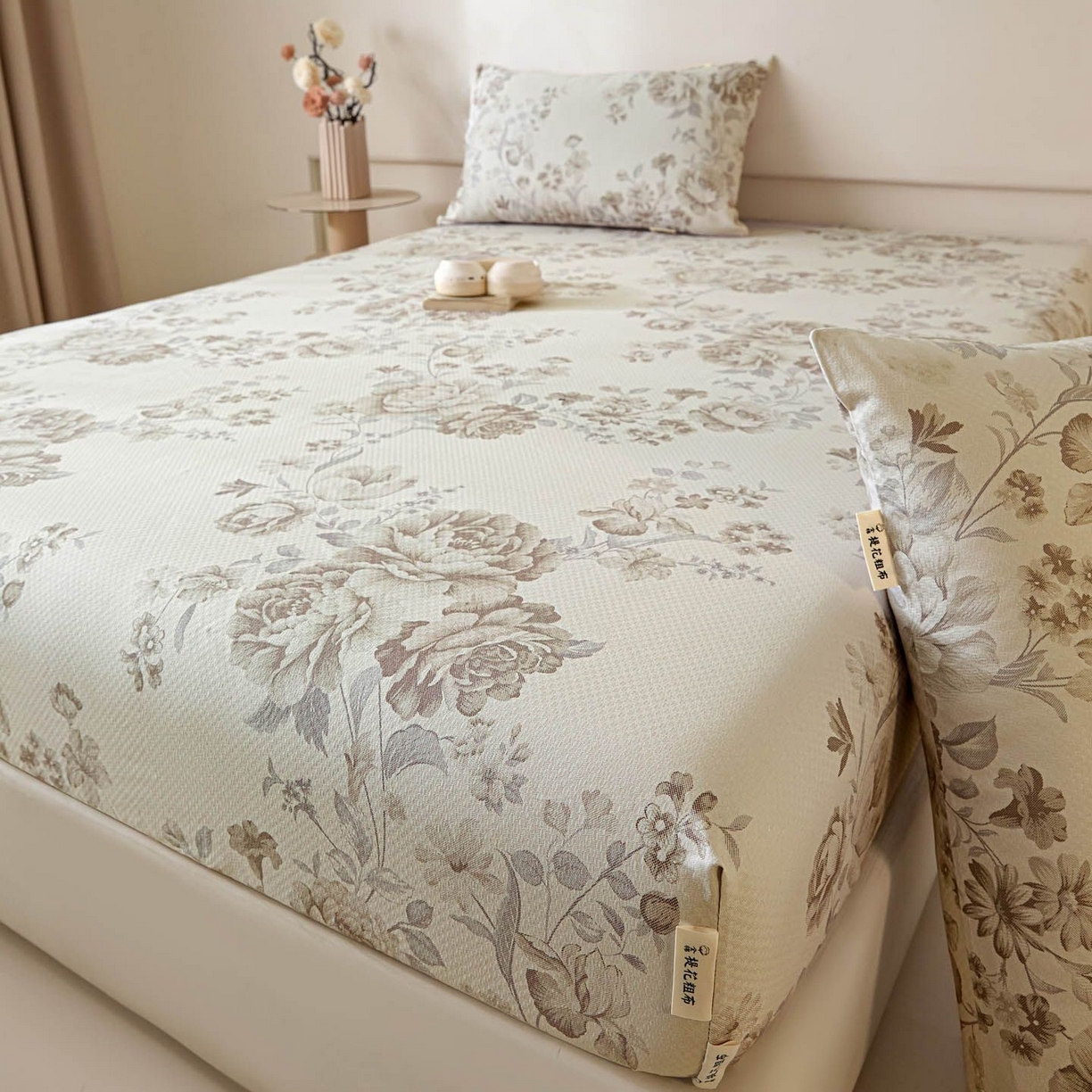 91家纺网 家纺一手货源 找家纺 涵宸家纺 2026新款全棉提花老粗布-单床笠 床笠-挪威花园