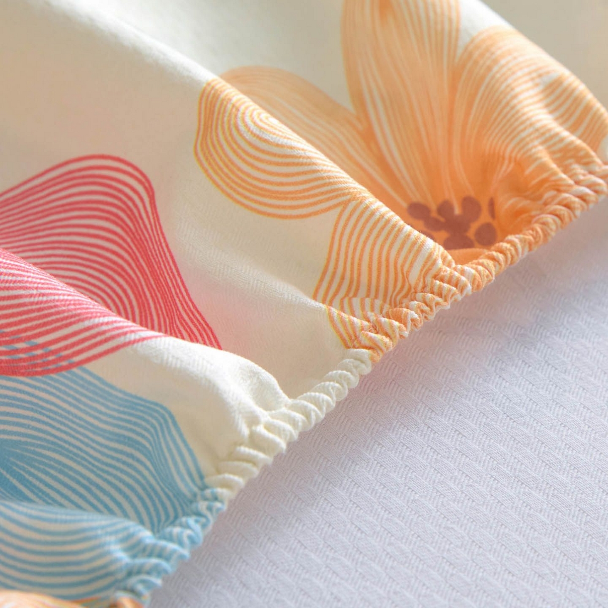 91家纺网 家纺一手货源 找家纺 涵宸家纺 2026新款全棉提花老粗布-单床笠 床笠-甜樱记