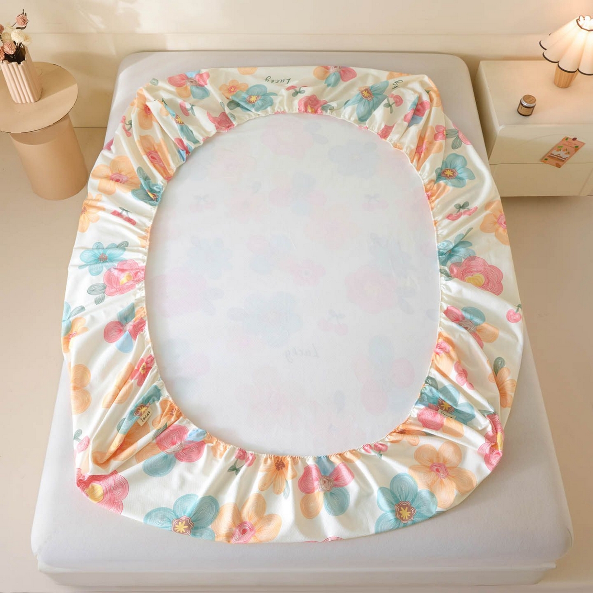 91家纺网 家纺一手货源 找家纺 涵宸家纺 2026新款全棉提花老粗布-单床笠 床笠-甜樱记